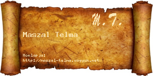 Maszal Telma névjegykártya